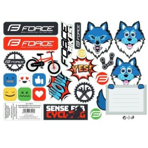 Αυτοκόλλητα FORCE ποδηλάτου σετ 23 τεμάχια