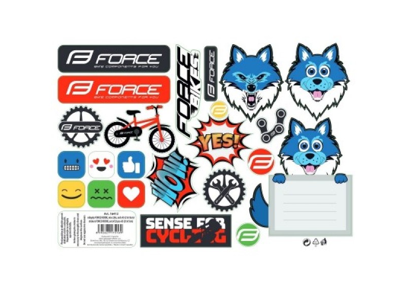 Αυτοκόλλητα FORCE ποδηλάτου σετ 23 τεμάχια