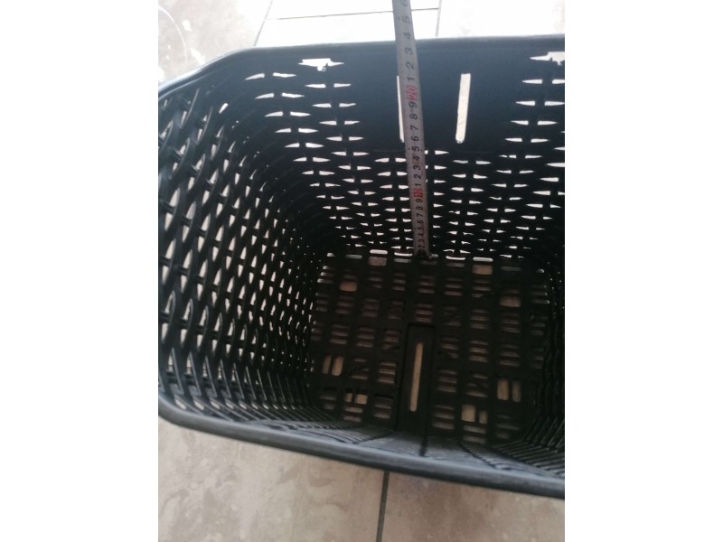 Καλάθι εμπρός πλαστικό, μαύρο