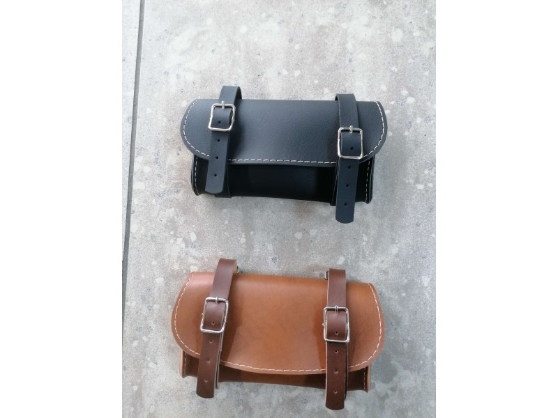 Τσαντάκι σέλας για διπλοσκέλετο (μαύρο, καφέ)