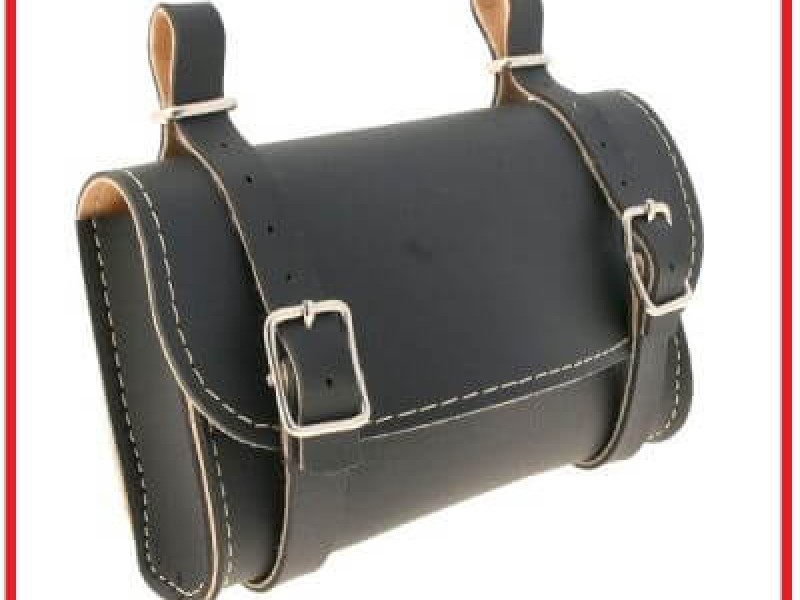 Τσαντάκι σέλας για διπλοσκέλετο (μαύρο, καφέ)