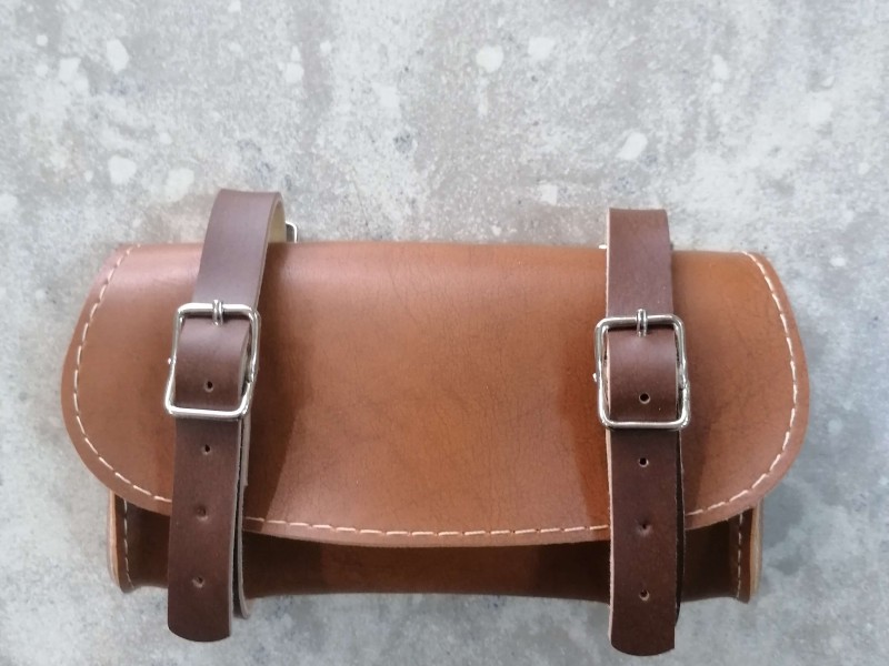 Τσαντάκι σέλας για διπλοσκέλετο (μαύρο, καφέ)